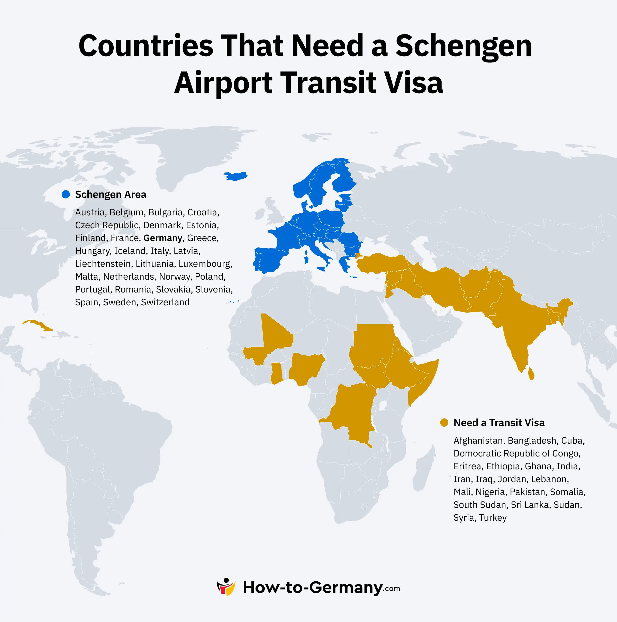 Countries That Need a Schengen Airport Transit Visa